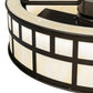 Meyda Lighting 37" 5-Light Timeless Bronze "T" Mission Chandelier With Beige Botticino Idalight Shade and Fan