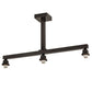 Meyda Lighting 38" 3-Light Craftsman Brown On Brass Island Pendant Light Hardware