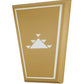 Meyda Lighting 38" LED ASK-4E Wall Sconce With Beige and White Shade Glass