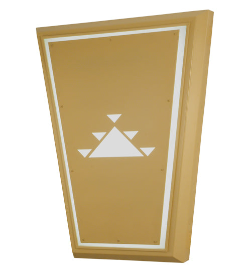 Meyda Lighting 38" LED ASK-4E Wall Sconce With Beige and White Shade Glass