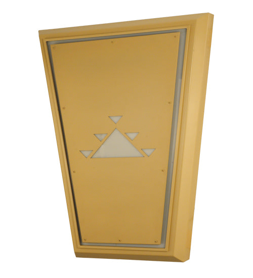 Meyda Lighting 38" LED ASK-4E Wall Sconce With Beige and White Shade Glass