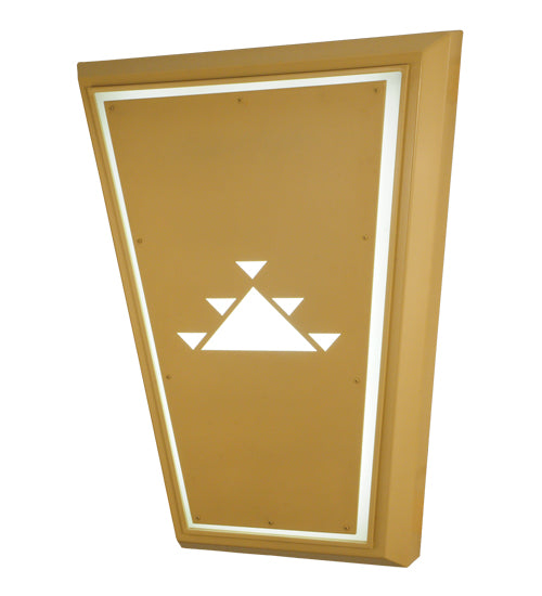 Meyda Lighting 38" LED ASK-4E Wall Sconce With Beige and White Shade Glass