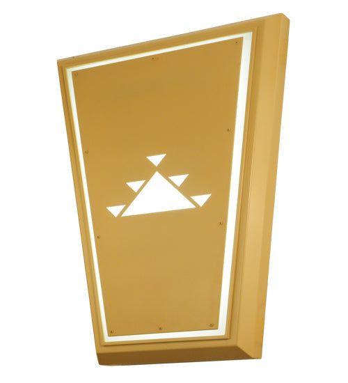 Meyda Lighting 38" LED ASK-4E Wall Sconce With Beige and White Shade Glass