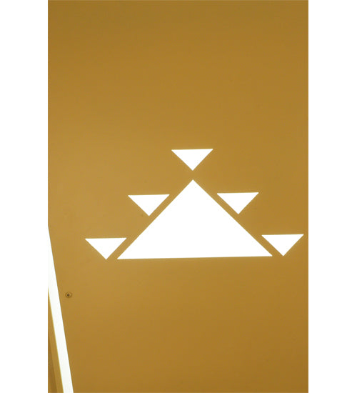 Meyda Lighting 38" LED ASK-4E Wall Sconce With Beige and White Shade Glass