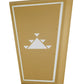 Meyda Lighting 38" LED ASK-4E Wall Sconce With Beige and White Shade Glass