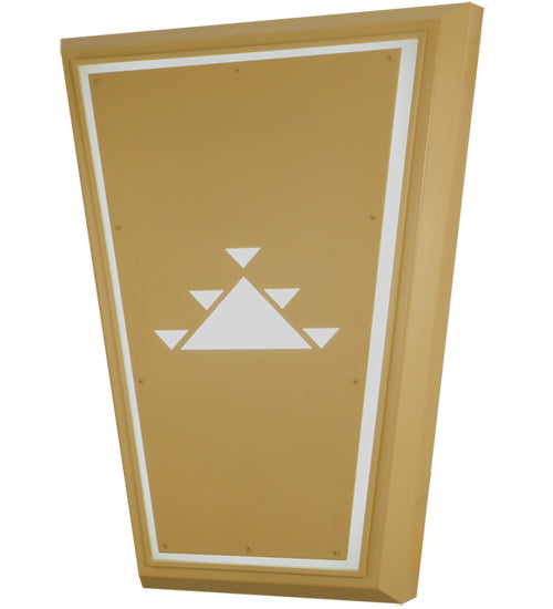 Meyda Lighting 38" LED ASK-4E Wall Sconce With Beige and White Shade Glass