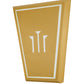 Meyda Lighting 38" LED Wall Sconce With Beige and White Shade Glass