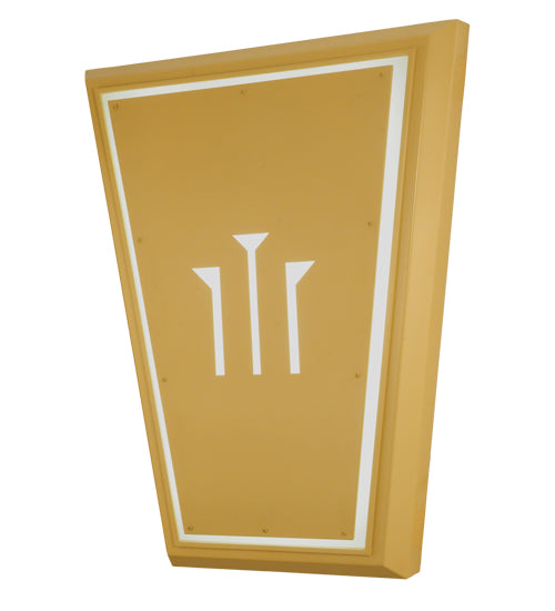 Meyda Lighting 38" LED Wall Sconce With Beige and White Shade Glass