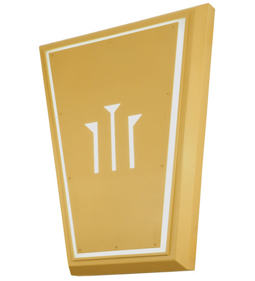 Meyda Lighting 38" LED Wall Sconce With Beige and White Shade Glass