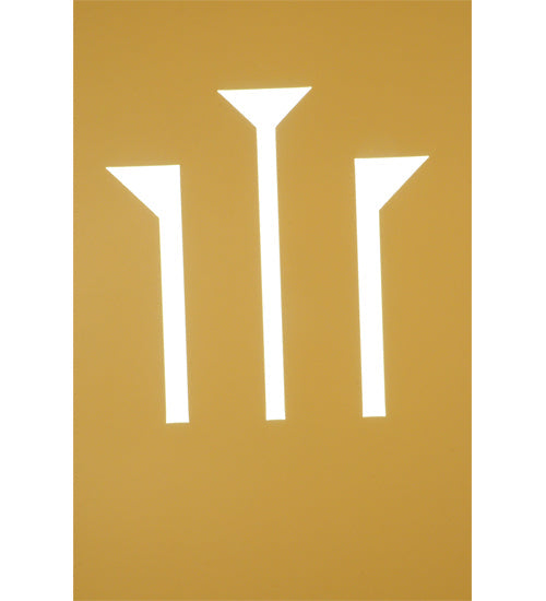 Meyda Lighting 38" LED Wall Sconce With Beige and White Shade Glass