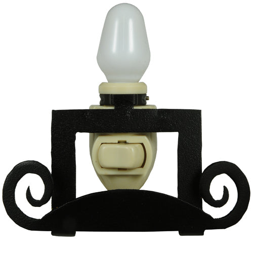 Meyda Lighting 4" Textured Black Bracket Night Light