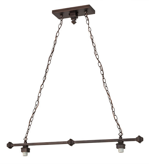 Meyda Lighting 42" 2-Light Mahogany Bronze Island Pendant Light Hardware