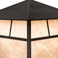 Meyda Lighting 42" 4-Light Craftsman Brown Stillwater "T" Mission Outdoor Pier Mount Light With Silver Mica Shade Glass