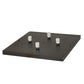 Meyda Lighting 42" 4-Light Craftsman Brown Stillwater "T" Mission Outdoor Pier Mount Light With Silver Mica Shade Glass