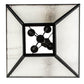 Meyda Lighting 45" 4-Light Textured Black Pendant Light With Clear Seeded Shade Glass