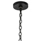 Meyda Lighting 45" 4-Light Textured Black Pendant Light With Clear Seeded Shade Glass