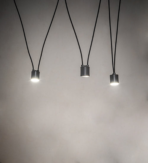 Meyda Lighting 48" LED Graphite Pendant Light With White Statuario Idalight Shade
