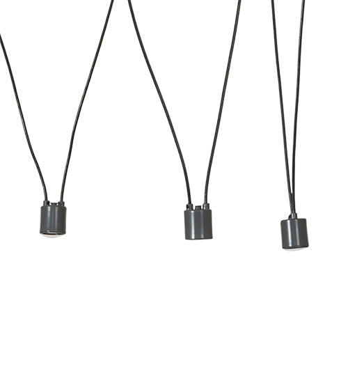 Meyda Lighting 48" LED Graphite Pendant Light With White Statuario Idalight Shade