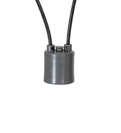 Meyda Lighting 48" LED Graphite Pendant Light With White Statuario Idalight Shade