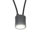 Meyda Lighting 48" LED Graphite Pendant Light With White Statuario Idalight Shade