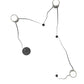 Meyda Lighting 48" LED Graphite Pendant Light With White Statuario Idalight Shade