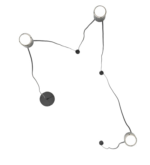 Meyda Lighting 48" LED Graphite Pendant Light With White Statuario Idalight Shade