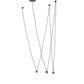 Meyda Lighting 48" LED Graphite Pendant Light With White Statuario Idalight Shade