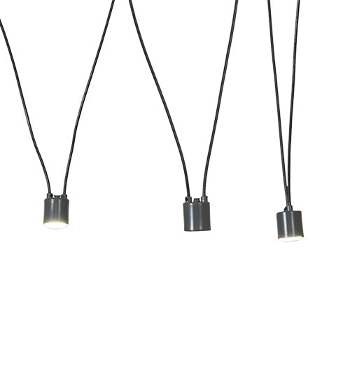 Meyda Lighting 48" LED Graphite Pendant Light With White Statuario Idalight Shade