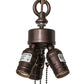 Meyda Lighting 5" 3-Light Mahogany Bronze Heavy Duty Pendant Light Hardware