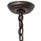 Meyda Lighting 5" 3-Light Mahogany Bronze Heavy Duty Pendant Light Hardware