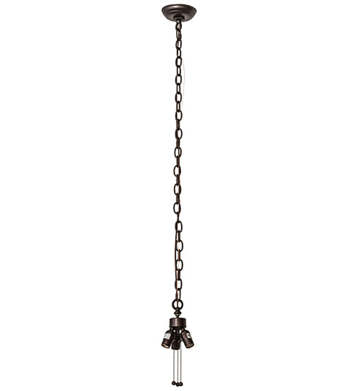 Meyda Lighting 5" 3-Light Mahogany Bronze Heavy Duty Pendant Light Hardware