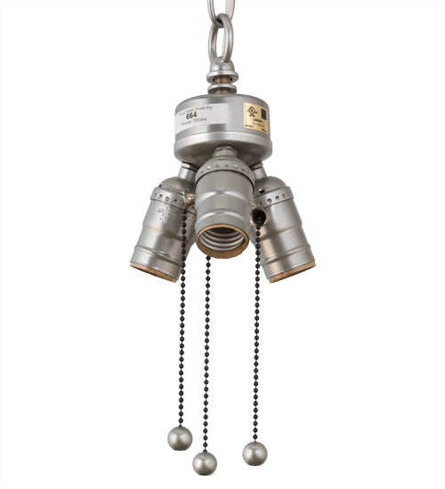 Meyda Lighting 5" 3-Light Nickel Pendant Light Hardware