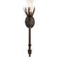 Meyda Lighting 5" 4-Light Chestnut Solange Wall Sconce With Clear Shade Glass