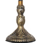 Meyda Lighting 5" Antique Brass Meyda Micro Mini Table Lamp With Multi-Colored Stained Shade Glass