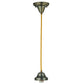 Meyda Lighting 5" Antique Brass Pendant Light Hardware With Gold Cloth Covered Wire Fitter Hardware