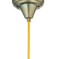 Meyda Lighting 5" Antique Brass Pendant Light Hardware With Gold Cloth Covered Wire Fitter Hardware