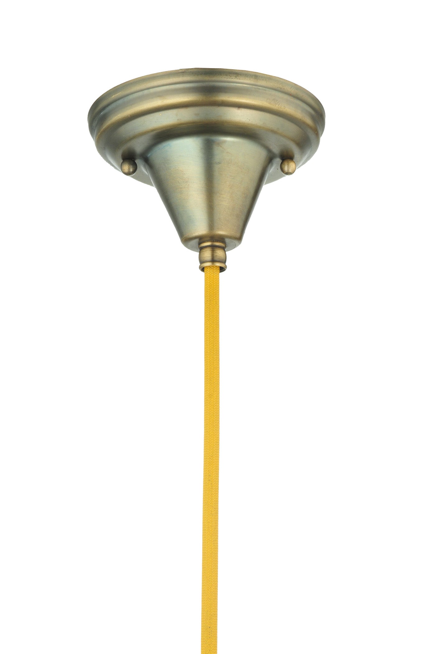Meyda Lighting 5" Antique Brass Pendant Light Hardware With Gold Cloth Covered Wire Fitter Hardware