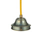 Meyda Lighting 5" Antique Brass Pendant Light Hardware With Gold Cloth Covered Wire Fitter Hardware