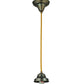 Meyda Lighting 5" Antique Brass Pendant Light Hardware With Gold Cloth Covered Wire Fitter Hardware
