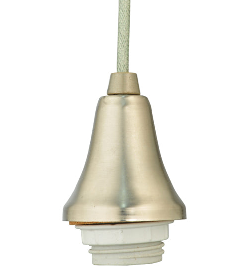 Meyda Lighting 5" Brushed Nickel Pendant Light Canopy With Wire Hanger Cone Cape Hardware