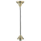 Meyda Lighting 5" Brushed Nickel Pendant Light Hardware With Black Cloth Covered Wire Fitter Hardware