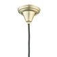 Meyda Lighting 5" Brushed Nickel Pendant Light Hardware With Black Cloth Covered Wire Fitter Hardware