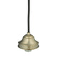 Meyda Lighting 5" Brushed Nickel Pendant Light Hardware With Black Cloth Covered Wire Fitter Hardware
