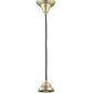 Meyda Lighting 5" Brushed Nickel Pendant Light Hardware With Black Cloth Covered Wire Fitter Hardware