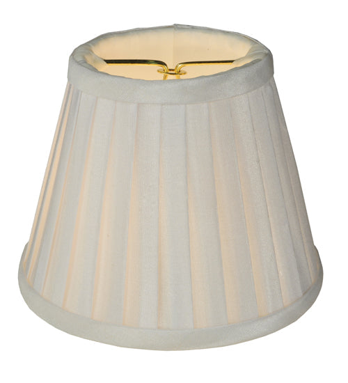 Meyda Lighting 5" Channell Tapered & White Pleated Shade