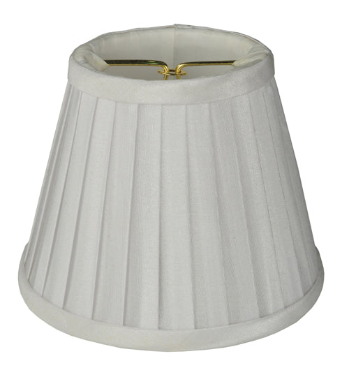 Meyda Lighting 5" Channell Tapered & White Pleated Shade