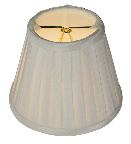 Meyda Lighting 5" Channell Tapered & White Pleated Shade