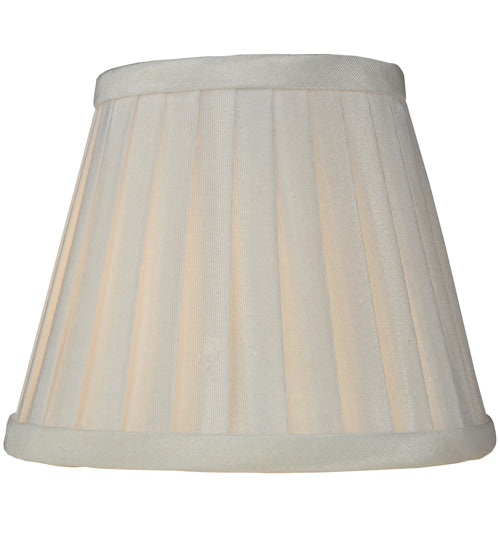 Meyda Lighting 5" Channell Tapered & White Pleated Shade