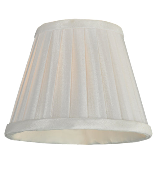 Meyda Lighting 5" Channell Tapered & White Pleated Shade