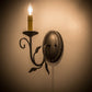 Meyda Lighting 5" Iron Ore Wall Sconce With Amber Faux Candlelight